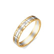 Обручальное кольцо из двухцветного золота с бриллиантами