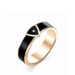 Обручальное золотое кольцо с  бриллиантом и эмалью