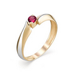 Кольцо из розового золота с рубином