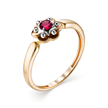 Кольцо из розового золота с рубином