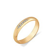 Обручальное кольцо из розового золота с пятью бриллиантами