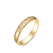 Золотое кольцо с пятью бриллиантами