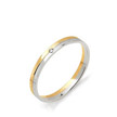 Тоноке обручальное кольцо из двухцветного золота с бриллиантом