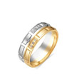 Обручальное золотое кольцо с бриллиантами