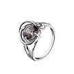 Кольцо с Раух-топазом из серебра 925 пробы