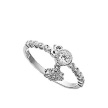 Серебряное кольцо с подвесным цветочком