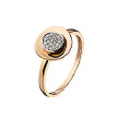 Круглое золотое кольцо инкрустировано бриллиантами