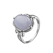 Серебряное кольцо с голубым агатом