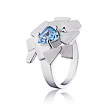 Стильное серебряное кольцо Breuning с голубым топазом