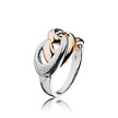 Оригинальное кольцо Breuning из фактурного серебра с розовой позолотой