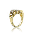 Серебряное кольцо с позолотой, от бренда Breuning