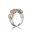 Классическое серебряное кольцо с позолотой, от бренда Breuning