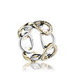 Серебряное кольцо от бренда Breuning с родированием и позолотой