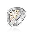 Серебряное кольцо Breuning с частичной позолотой