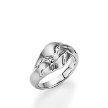 Матовое кольцо из серебра Breuning с выдавленным узором