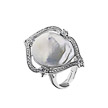 Женственное серебряное кольцо Terero с фианитами и жемчугом