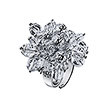 Серебряное кольцо, с горным хрусталем, от бренда Dea