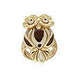 Серебряное кольцо Animali18-Choco с шелком, эмалью и позолотой от бренда Graziella