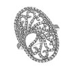 Женское кольцо серебряное с фианитами