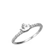 Серебряное кольцо с якорем и дорожкой из фианитов