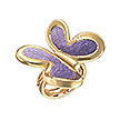 Серебряное кольцо Farfalla15-Violet кристаллы, позолота от бренда Graziella