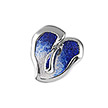 Серебряное кольцо Fiori18-Blue с кристаллом и родированием от бренда Graziella