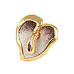 Серебряное кольцо Fiori18-Choco с кристаллом и позолотой от бренда Graziella
