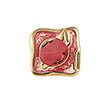 Серебряное кольцо Forme12-RedWhite с шелком, эмалью и позолотой от бренда Graziella