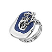Серебряное кольцо FormeMov-Blue эмаль, родирование от бренда Graziella