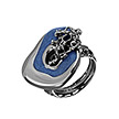 Серебряное кольцо FormeMov-Blue с эмалью и рутенированием от бренда Graziella
