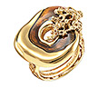 Серебряное кольцо FormeMov-Choco эмаль, позолота от бренда Graziella