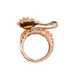 Золотое кольцо Graziella, модель Forme12, с коричневой эмалью