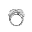 Стильное кольцо из родированного серебра от Graziella, модель Intrecci12