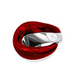 Кольцо Graziella из родированного серебра с эмалью, модель Intrecci15-Red