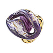Серебряное кольцо MagliaMarina09-VioWt с шелком, эмалью и позолотой от бренда Graziella