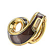 Серебряное кольцо Nastri06-Choco с эмалью и позолотой от бренда Graziella
