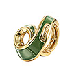 Серебряное кольцо Nastri06-Green с эмалью и позолотой от бренда Graziella