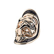 Серебряное кольцо Graziella с головой тигра модель Pantera12 с эмалью
