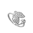 Кольцо серебряное с бабочкой и фианитами на верхние фаланги пальцев