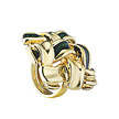 Интересное серебряное кольцо итальянского бренда Graziella, с позолотой и эмалью