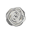 Серебряное кольцо Rosa12-White с эмалью и родированием от бренда Graziella