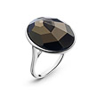 Сереряное кольцо с коньячным кристаллом