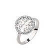 Серебряное кольцо с фианитами и родированием