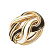 Серебряное кольцо Sentimenti17-BlWh от бренда Graziella с эмалью и позолотой