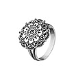 Кольцо из серебра с цветочной фантазией