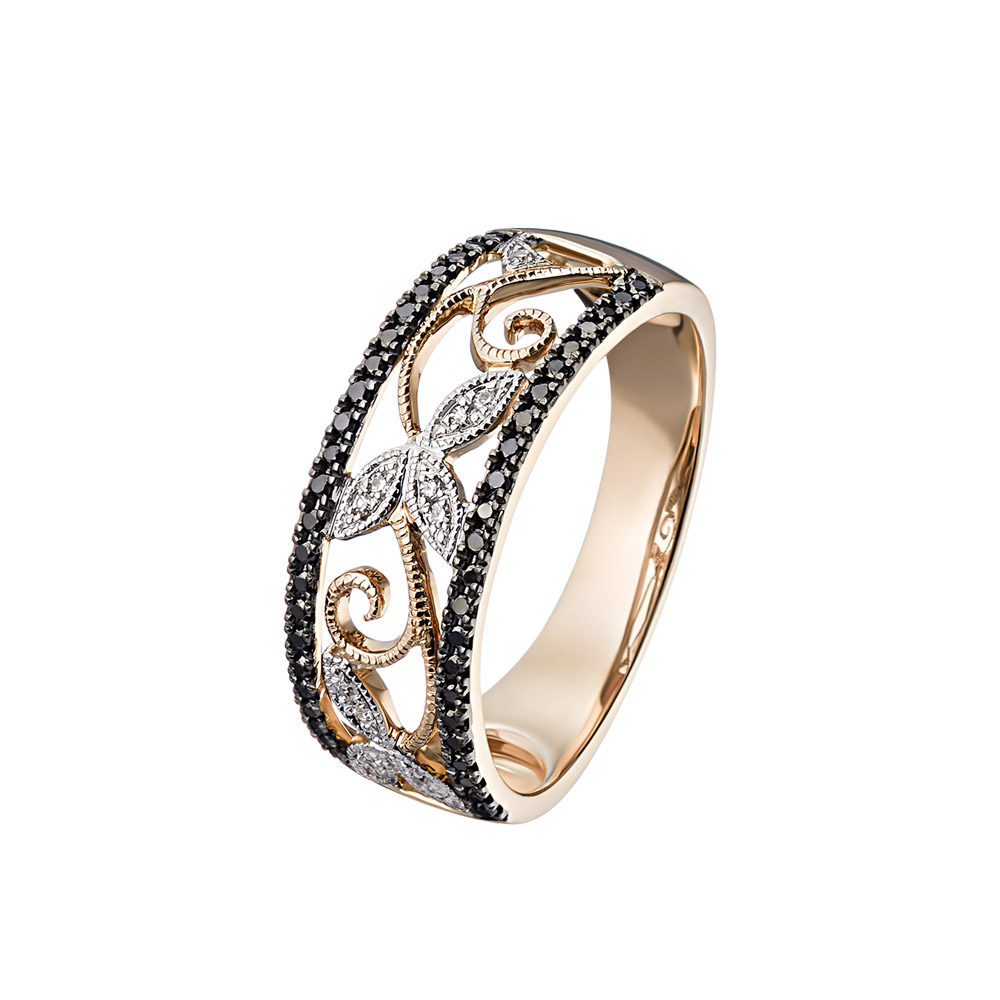 Черные кольца женские с золотом. Ажурное кольцо. Ажурное золотое кольцо. Ажурные кольца с бриллиантами. Кольцо ажурное с камнем.